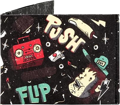 SUPERVEK Sticker Stitched Paper Wallet - Vegan Thin Tear Water-Resistant Slim Wallet for men - Mens Credit Card Holder Wallet Gifts - Hype Skateboarding Bifold Wallets for Men - RFID