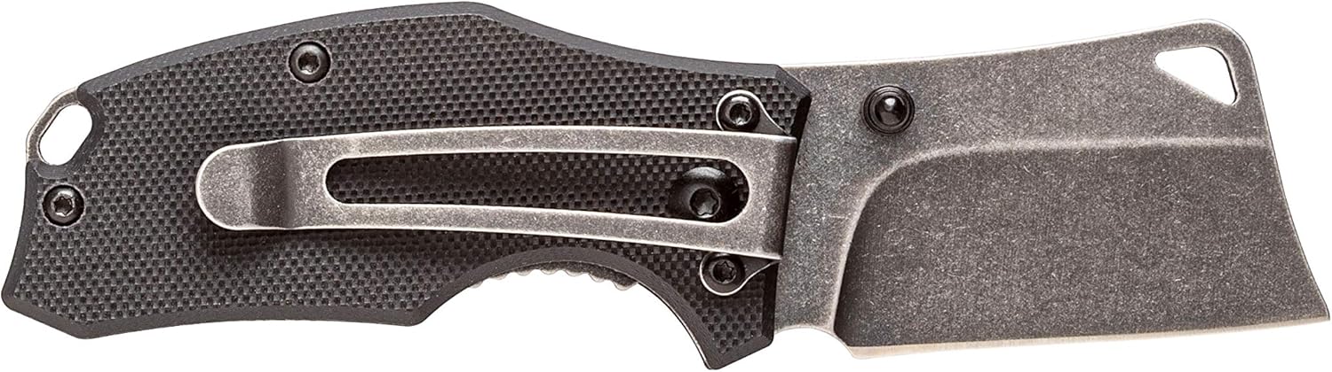 Smith's 51119 Lil Choncho 2.2” Drop Point Pocket Knife - 400 Stainless Steel Blade + Rugged G10 Handle - Pocket Clip + Landyard Hole EDC - Thumb Slot for Easy Opening