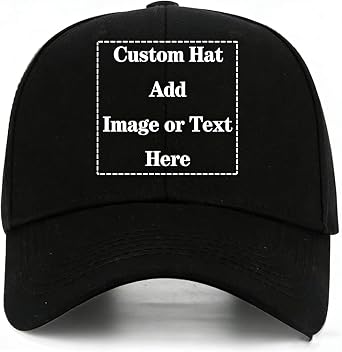 Custom Baseball Cap with Your Text/Image, Personalized Adjustable Trucker Hats,Unisex Sun Plain Cap Mom Gifts, Best Dad Hats