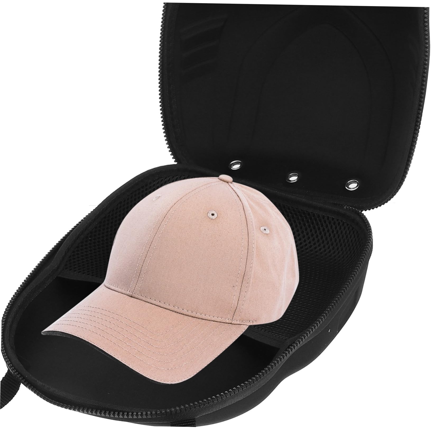 Organizador de Gorras de Béisbol para Viajes Eva Negro | 30 X 23x10cm, Portátil para Coche, Protección contra Deformación y Fácil de Guardar