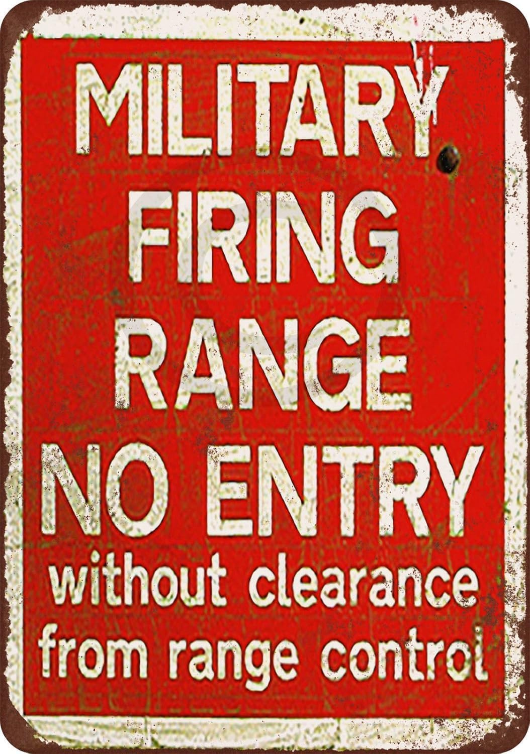 - Custom Kraze Military Firing Range Vintage Reproduction Metal tin Sign 8 x 12