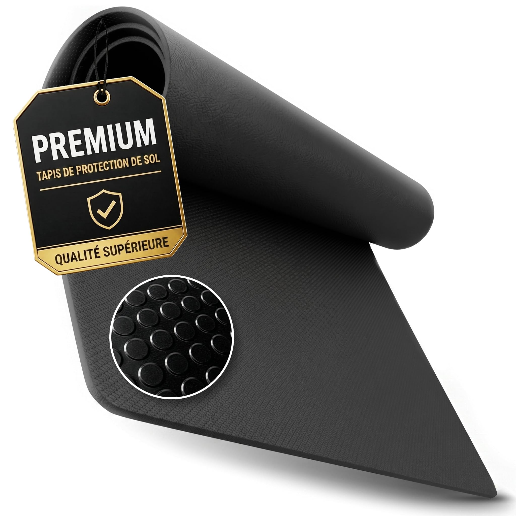 Floordirekt Sparta Tapis de protection de sol antidérapant pour tapis de course, vélo elliptique et équipement de fitness, absorbant les chocs