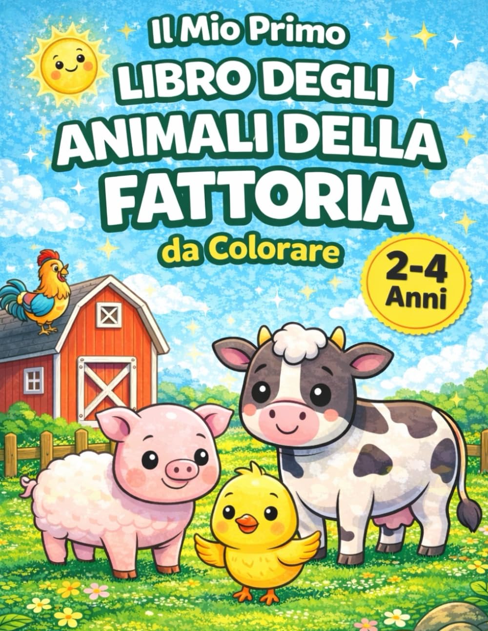 Il Mio Primo Libro degli Animali della Fattoria da Colorare – 2-4 Anni: Disegni grandi e semplici per bambini piccoli