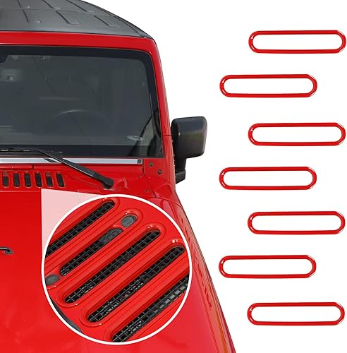 Miniatura 9 de Cubierta de ventilación de capó, panel de carcasa, tapa de ventilación, accesorios exteriores de ABS para Jeep Wrangler JK JKU 2/4 puertas 2007-2018