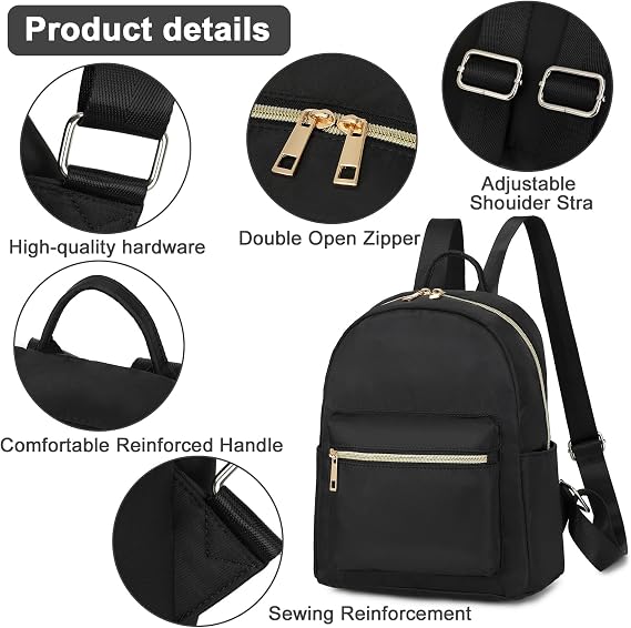 Mini Backpack Women Girls Water-resistant Small Backpack Purse Shoulder Bag for Womens Adult Kids School Travel