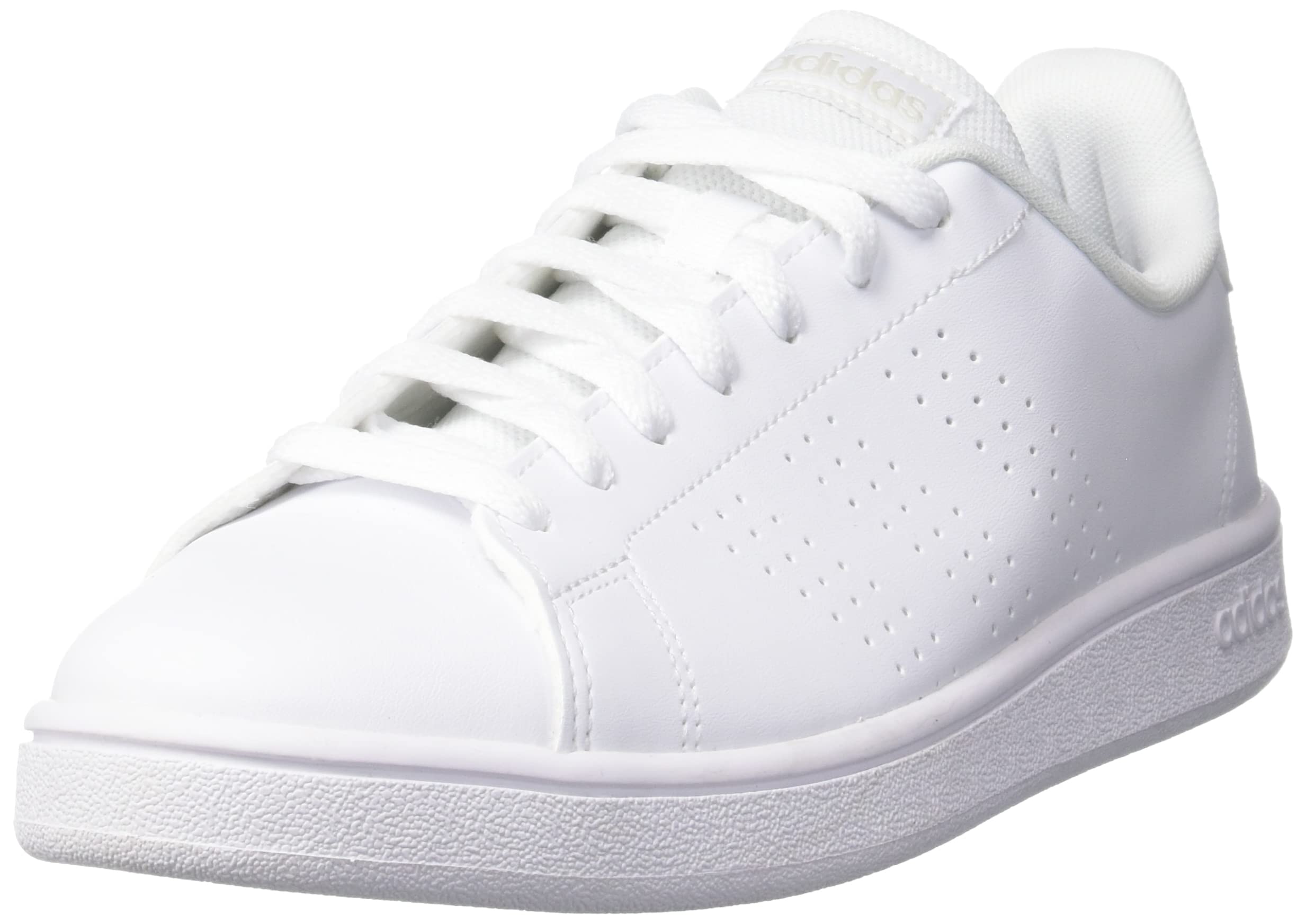 adidas Mens Advantage Base Tennis Shoe White White Green 9 M US