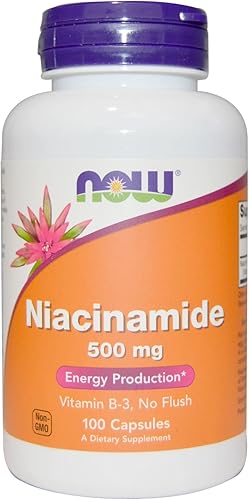 Niacinamida 500 mg 100 cápsulas paquete de 2