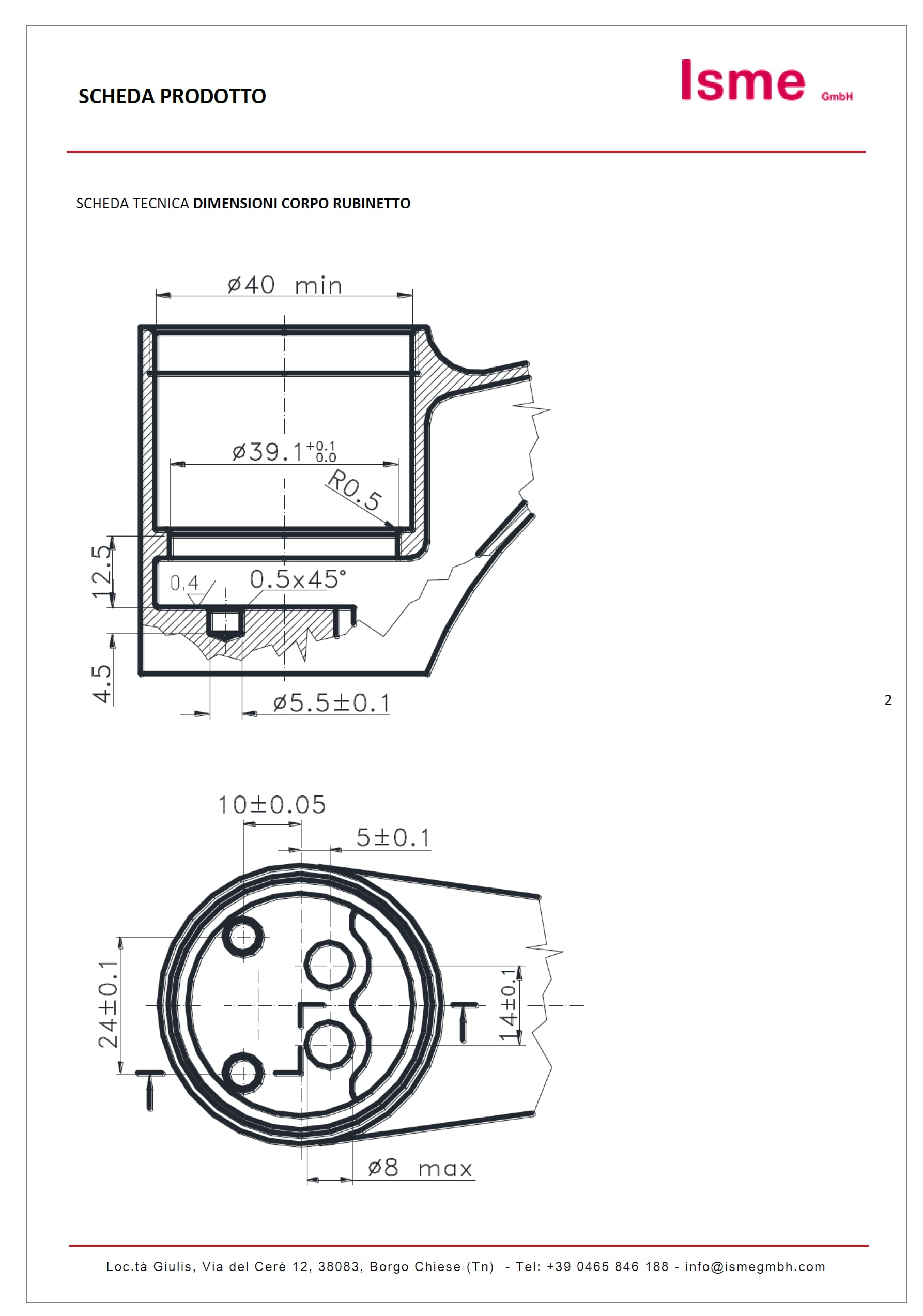 Schläfer 480061 | Cartucho mezclador de 40 mm, cartucho de repuesto para mezcladores de cerámica alta de 2 patas para grifos mezcladores de cocina, baño, ducha y bañera, modelo Kerox K40-B