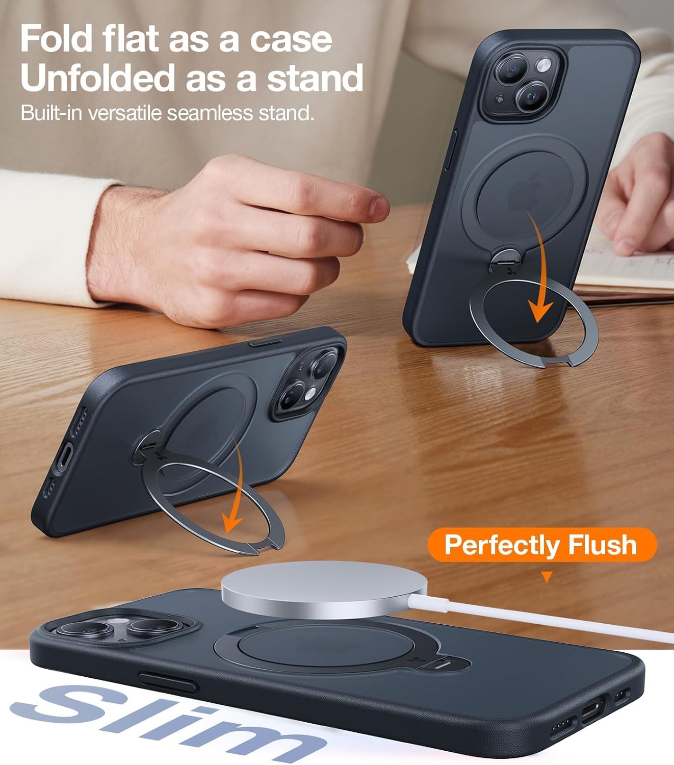 TORRAS 360° Spin Magnetic Stand for iPhone 14 Case - Image 3