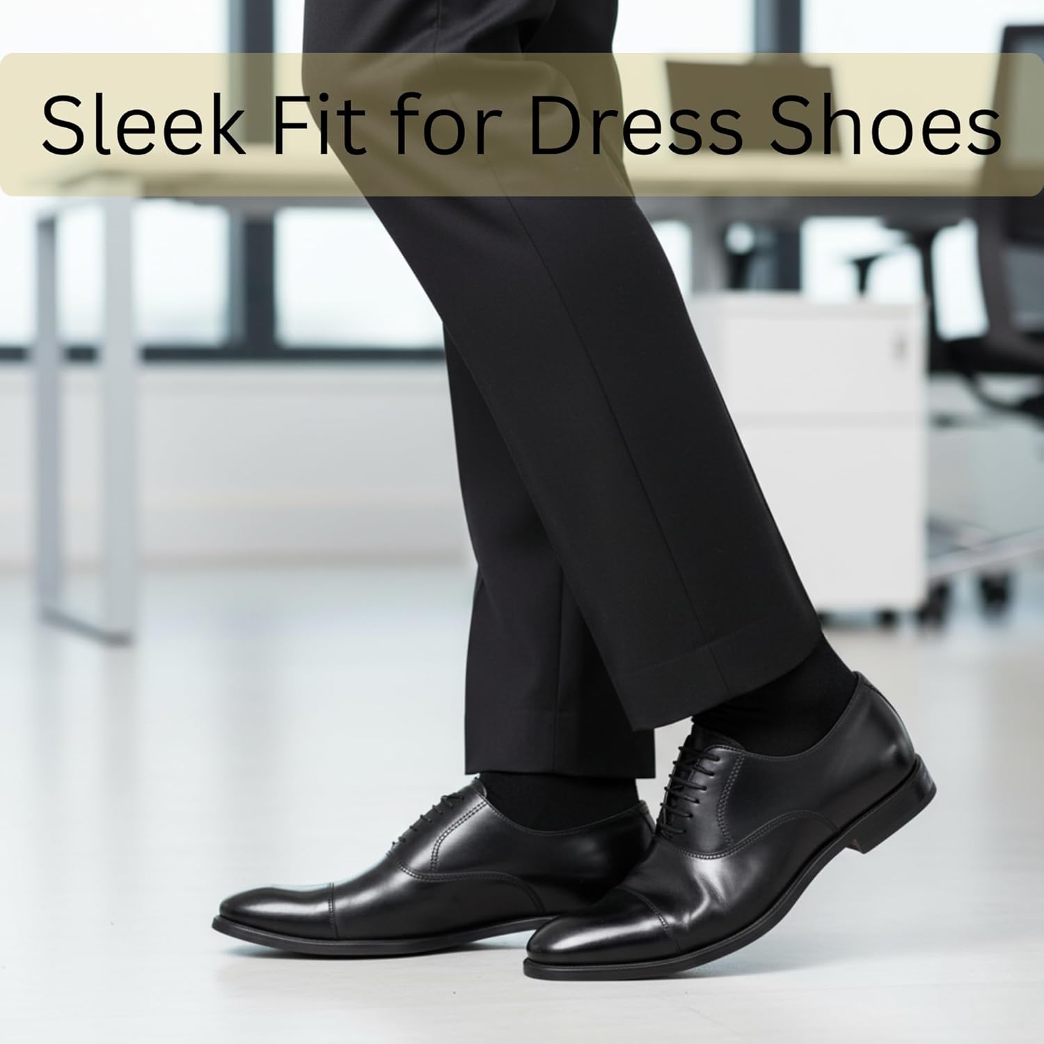 Luxe De Bamboo Rayon socks Mens Dress Socks for Men 9-12,Charcoal and Black socks for men 5-Pack in a Gift Box - Image 3