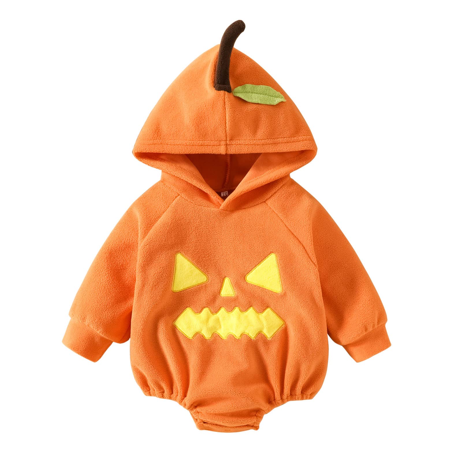 Tenue Halloween Bébé Fille Mignonne - Combinaison Imprimée Citrouille Manches Longues + Bandeau - Costume Adorable Nouveau-né