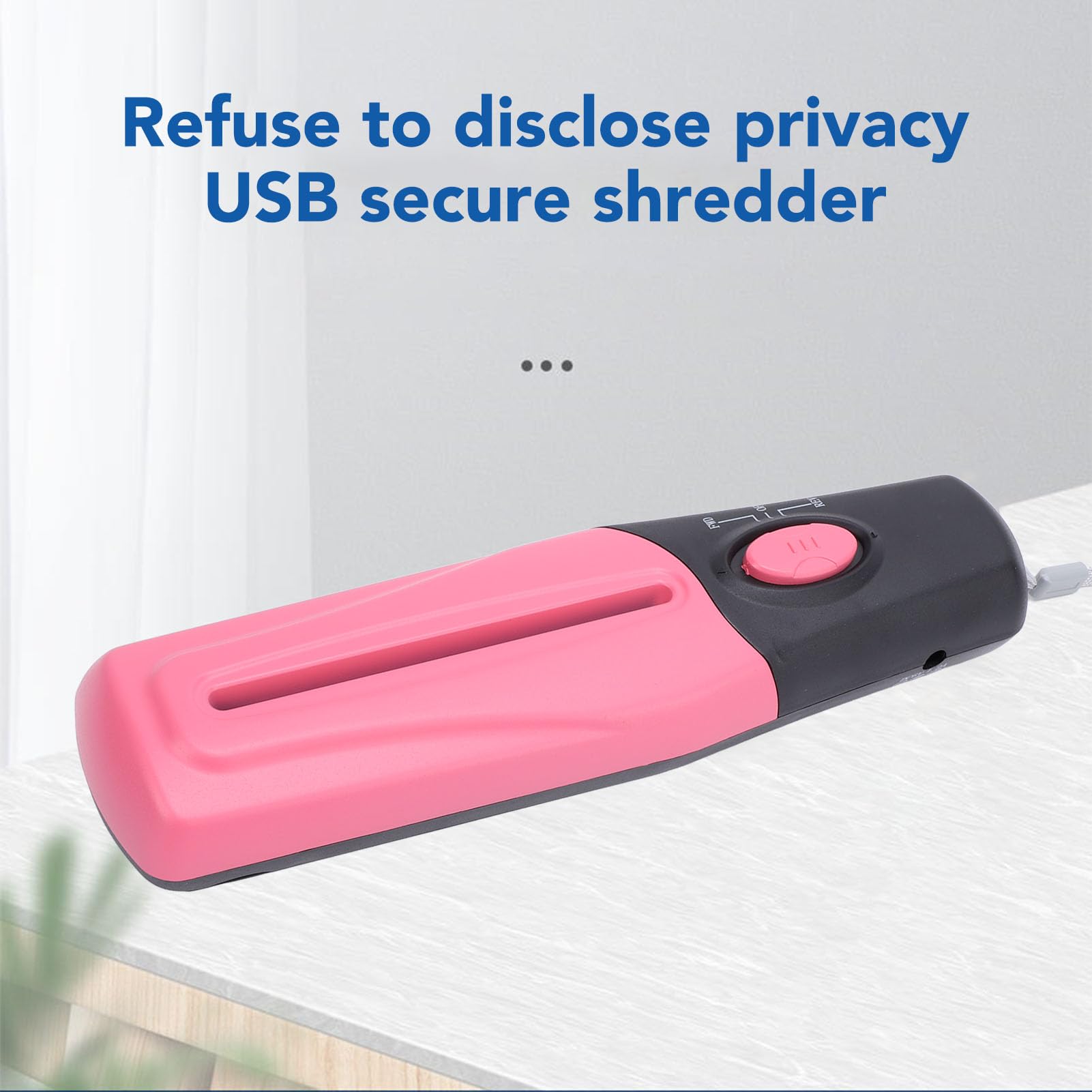 Przenośna niszczarka do papieru, ręczna mini USB elektryczna niszczarka papieru, mała i kompaktowa do niszczenia papieru, rachunków, paragonów i ważnych dokumentów