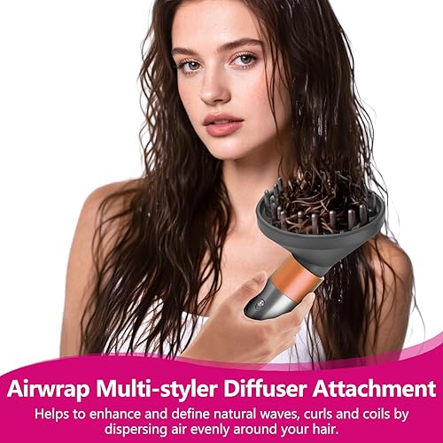 Miniatura 2 de Boquilla difusora mejorada para Dyson rizador convertidor para Dyson Airwrap Styler a secador de pelo, accesorio de boquilla difusora