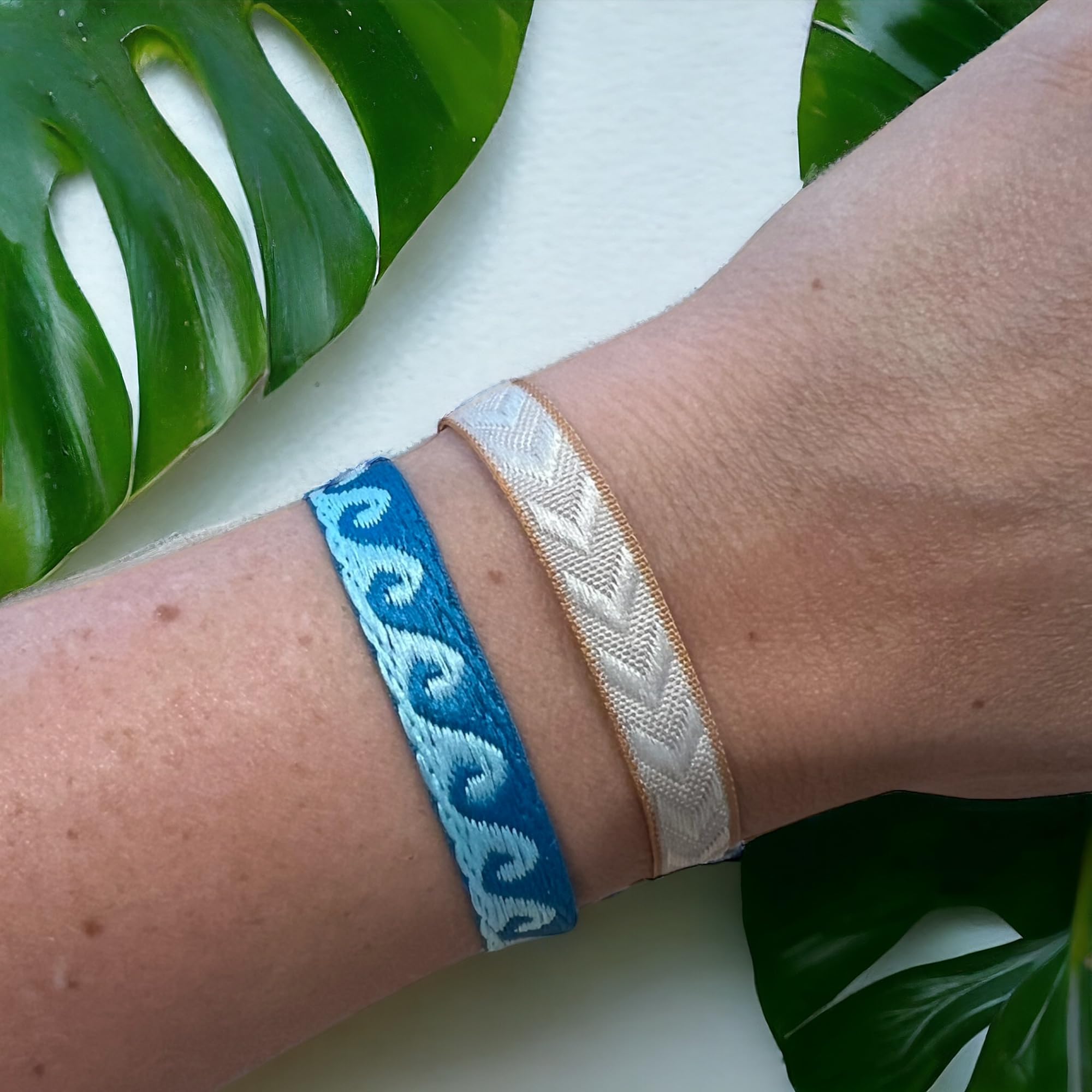 Stoffarmband Damen Pink Festival Armband Selfmade Jewelry