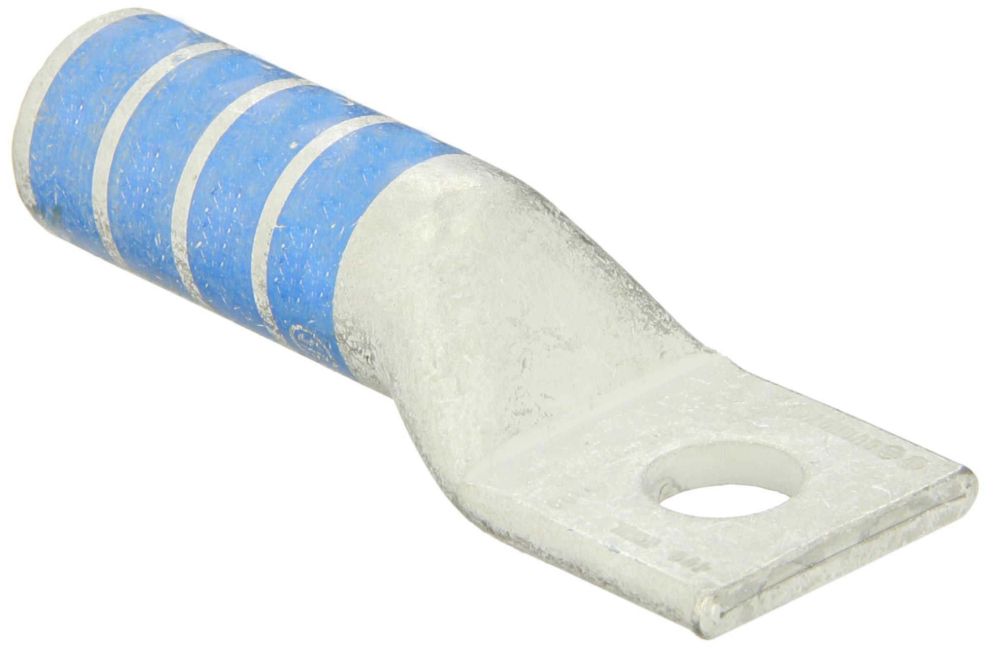 Burndy YA32N One Hole Hylug Code Conductor Long Barrel Uninsulated Copper Compression Terminal, 400 kcmil Conductor, 1/2