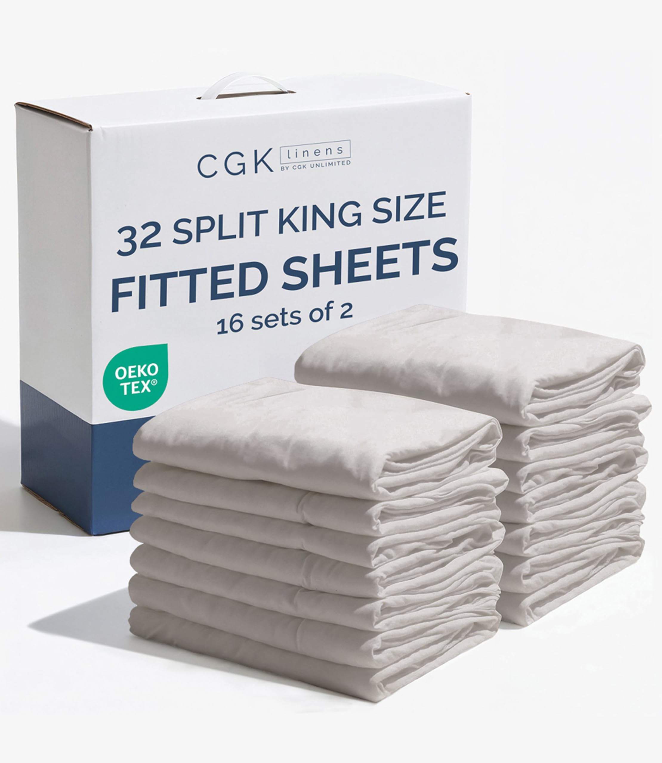 Split King Fitted Sheet - Single Fitted Sheet Only - Cooling - Light Grey