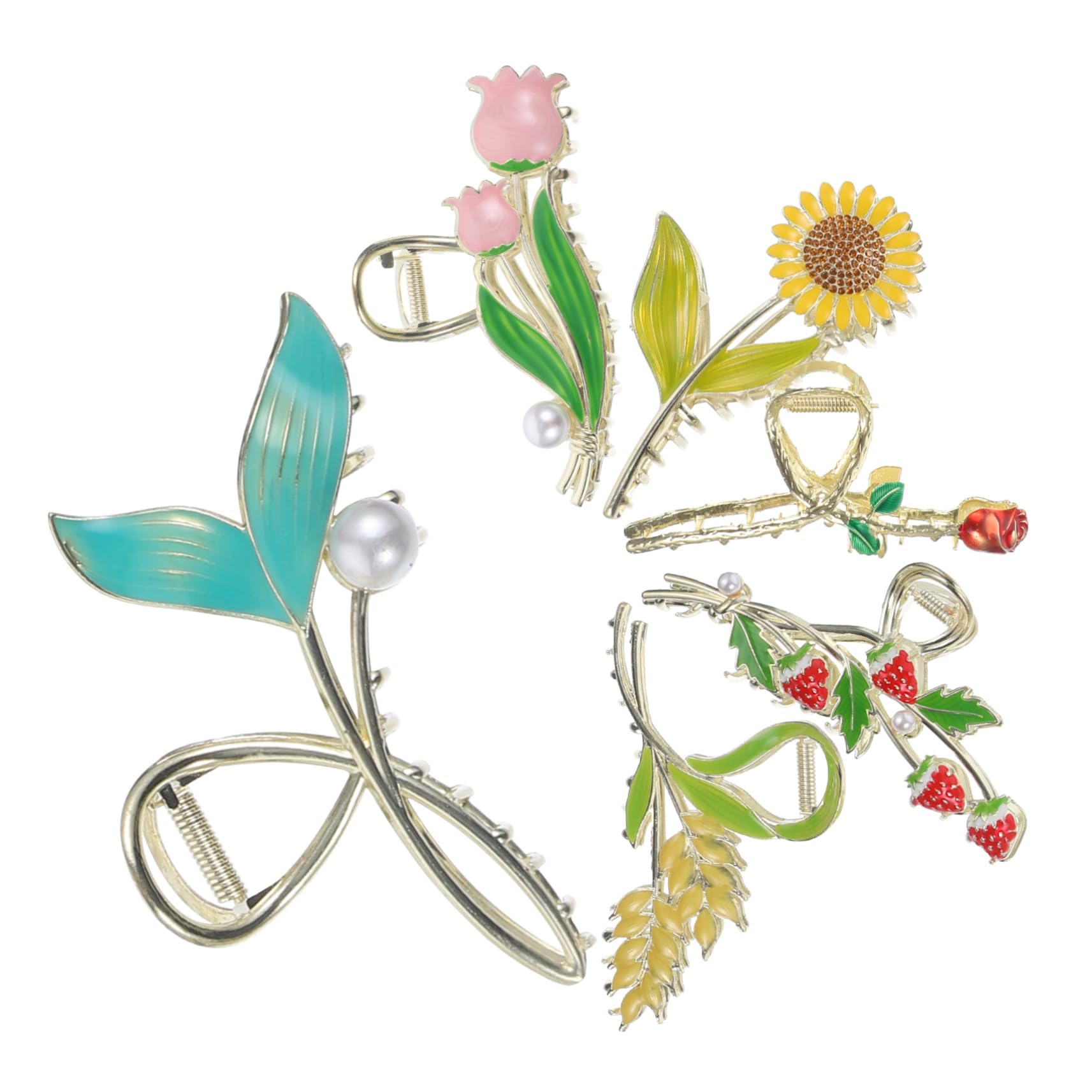 6 Stck Metall Haarklammern Große Haarklammern für Frauen Claw Clip Rutschfest Komfortabel für Party Alltag und Hochzeit