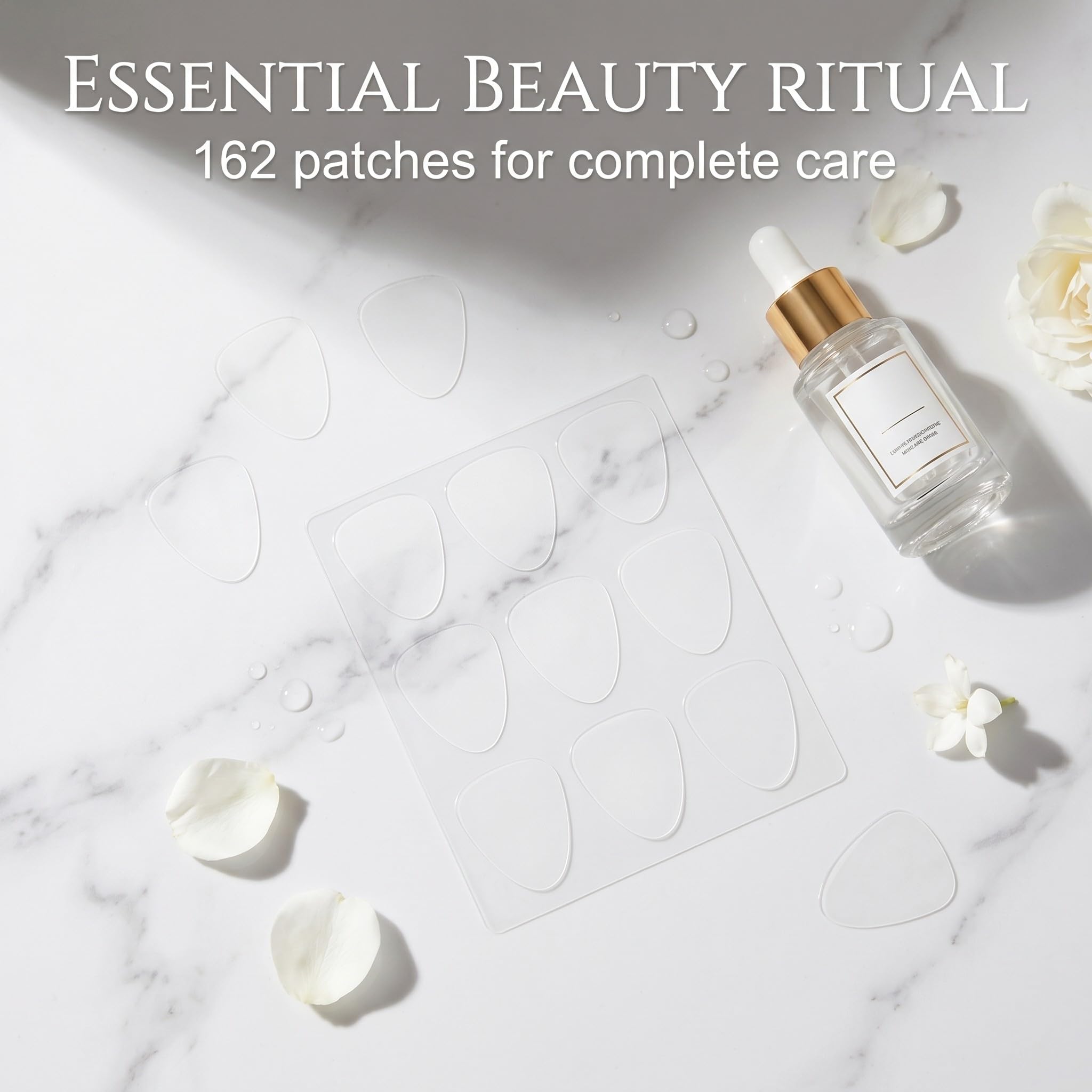 162 Cerotti Antirughe Viso e Fronte, Patch Antirughe Trasparenti per Donna, Trattamento Notturno per Linee Sottili, Rughe Nasolabiali e Contorno Occhi, Effetto Lifting Naturale
