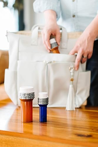 Miniatura 4 de Safe Rx Botella de pastillero grande con bloqueo  Establece tu propio candado de combinación de código  Medicación segura, artículos de valor