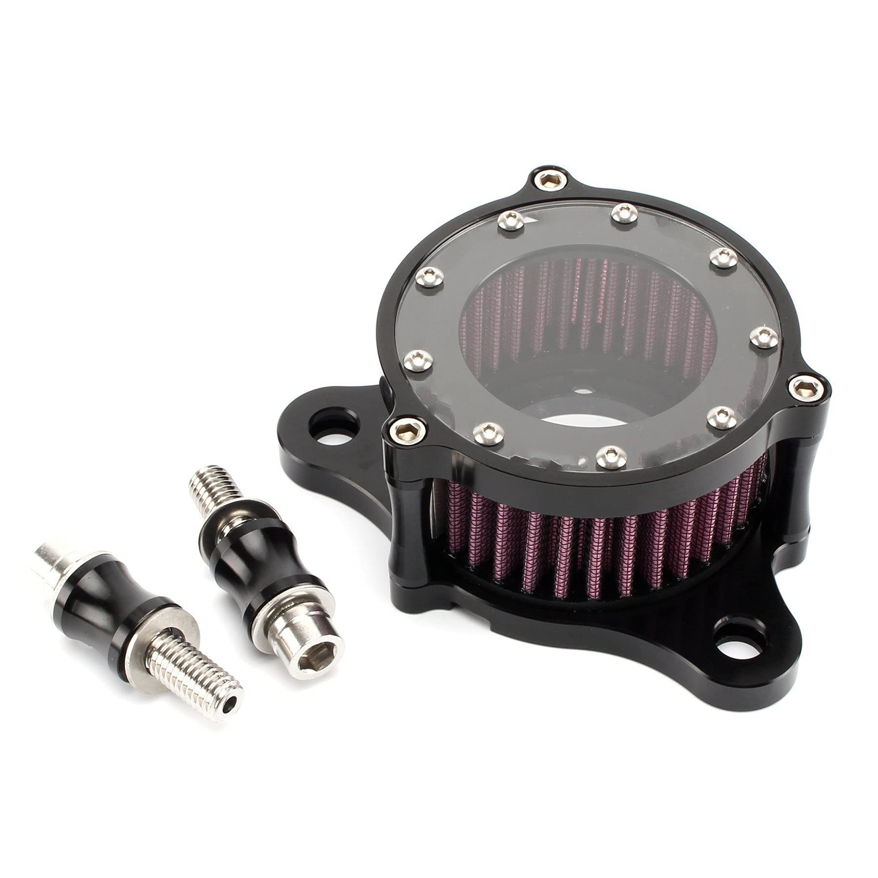 Filtr powietrza motocykla zestaw układu dolotowego filtra CNC, dla Harley, Sportster XL883 XL1200 Iron 883 48 72 siedemdziesiąt dwa 1991-2021 Wymiana filtra powietrza w motocyklu