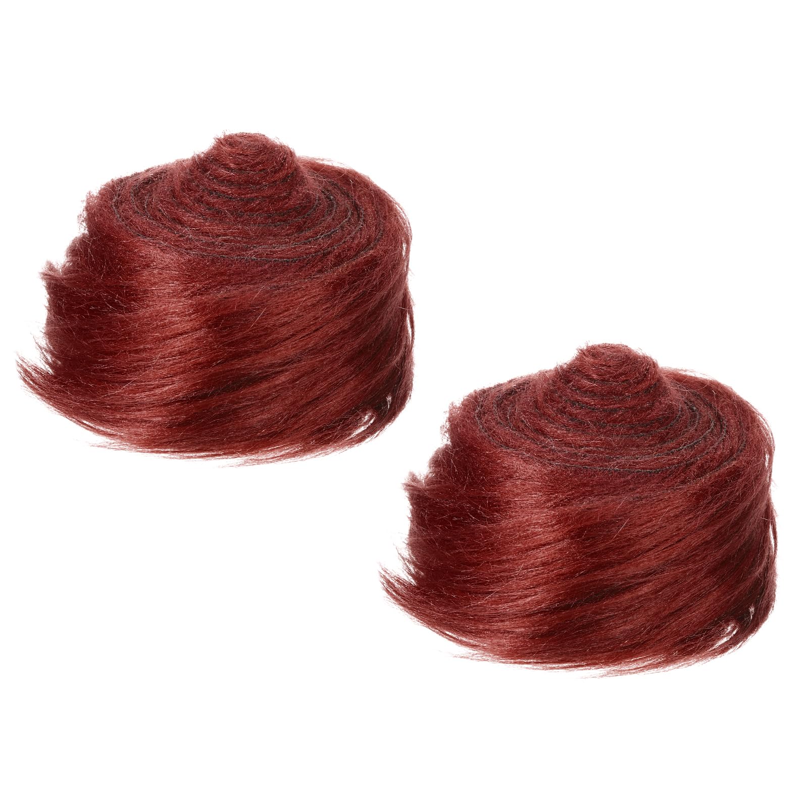 PATIKIL Plush Faux Fur Fabric Precut Strips, 2 Pcs 59" x 2" Fluffy Faux Fur Ribbon for DIY Crafts Christmas Halloween Gnome Beard, Red