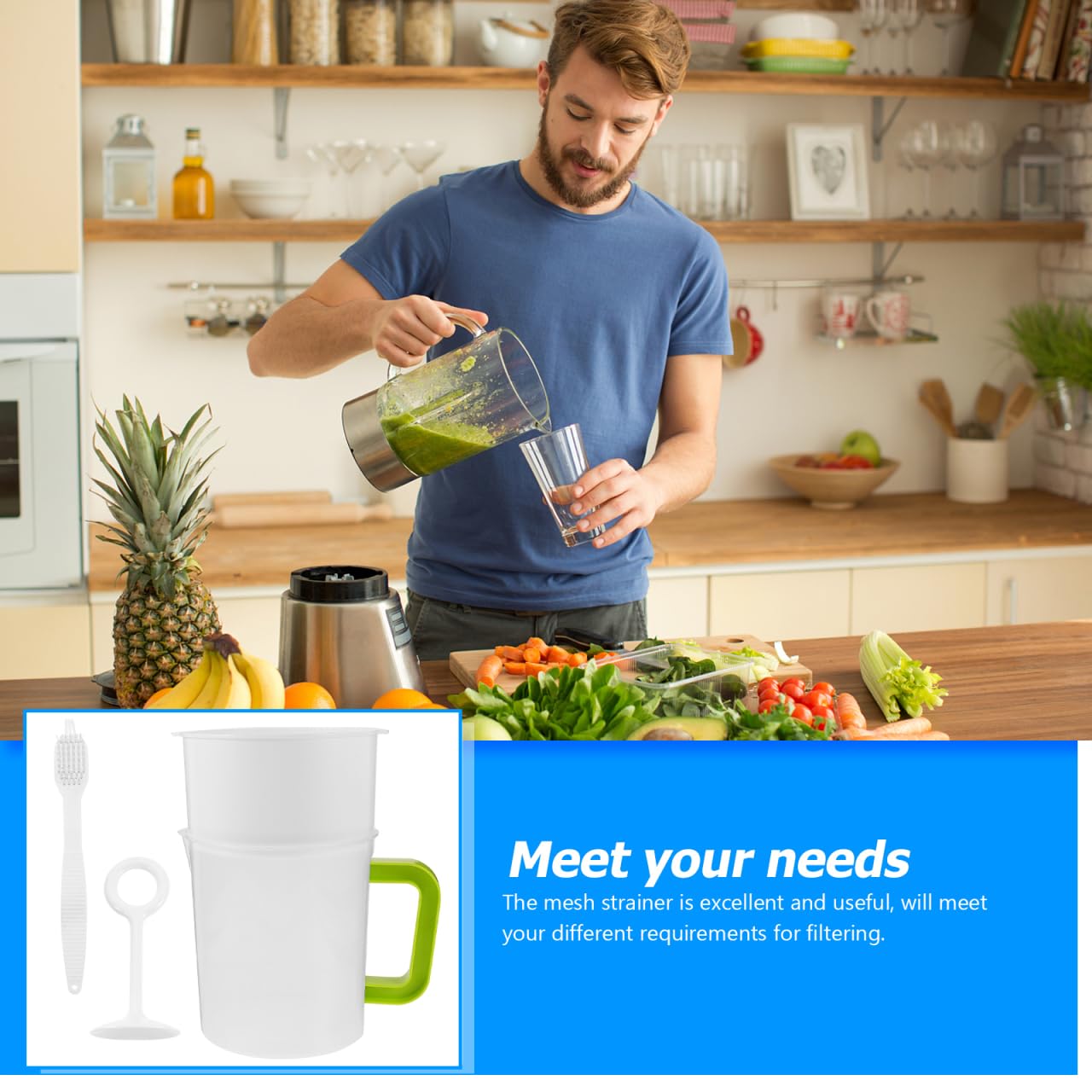 PRETYZOOM 1 Set Maker Holder Kitchen Strainer Tools Soy Milk Filtering Cup Soy Milk Filter Net Ladle Greek Usage Food Strainer Juice Reusable Yogurt Nut Milk Bag Multiple Lid Pp