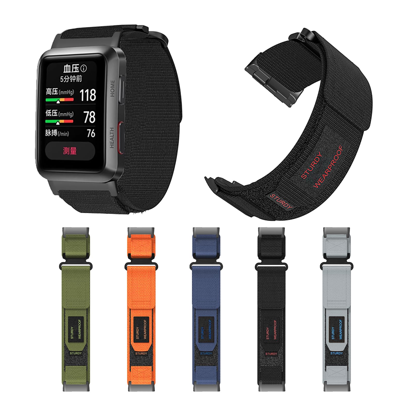 Correa de reloj de nailon para hombre y mujer, para entusiastas del aire libre, pulsera deportiva, transpirable, accesorios para reloj