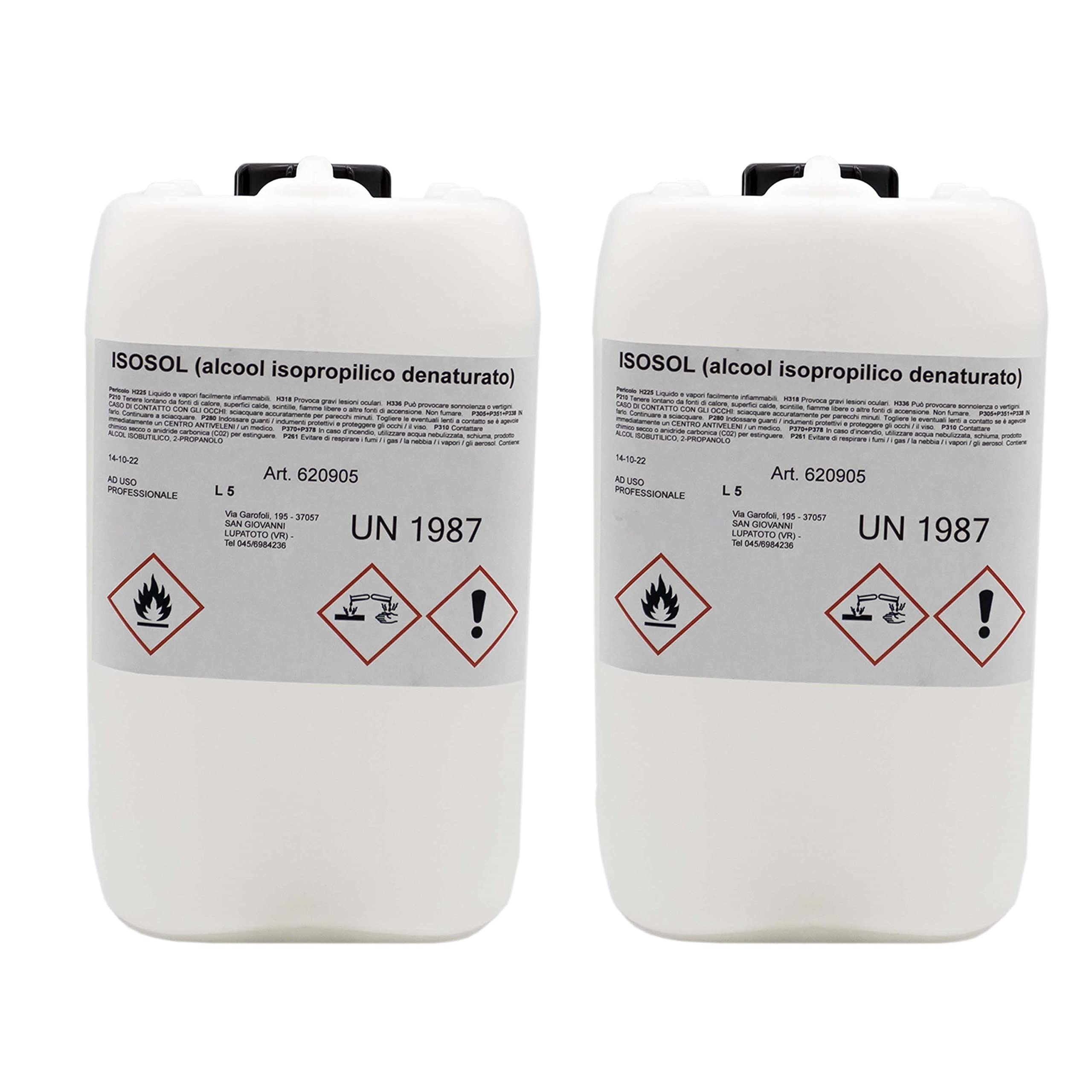 SIMPLETEK - 2x Alcool Isopropilico Isopropanolo 5L Litri Puro 97% | Pulizia Ultrasuoni e Rimozione Ossido | Confezione 2 Pezzi