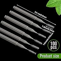 Vista 2 de Patelai 100 piezas de cepillos para limpiador, cepillo interdental, palillo de dientes, cabezal de hilo dental, hilo dental, higiene dental, hilo