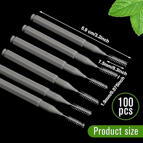 Miniatura 2 de Patelai 100 piezas de cepillos para limpiador, cepillo interdental, palillo de dientes, cabezal de hilo dental, hilo dental, higiene dental, hilo