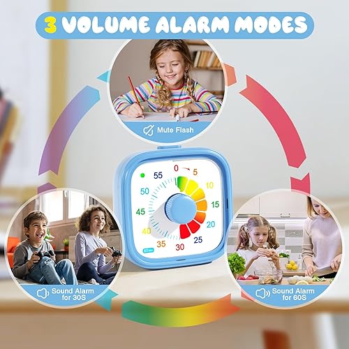 Miniatura 3 de Shintrend Temporizador visual para niños temporizador digital recargable de 60 minutos, temporizadores de aula para autismo, niños, temporizador de
