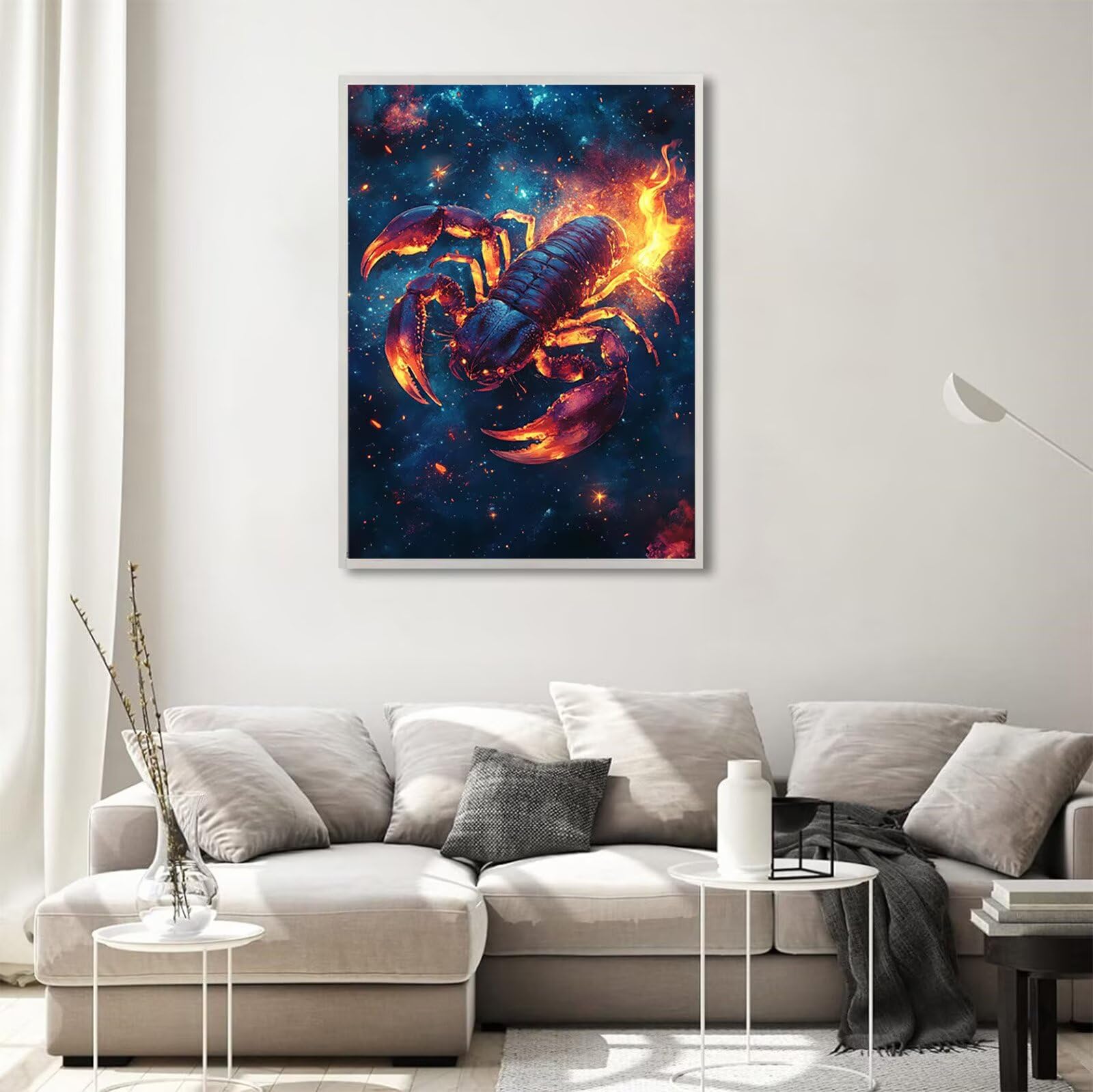 Skorpion Diamond Painting Traum Diamond Painting Eckige Steine 60x90cm, 5D Vollbohrer Diamanten Kinder Anfänger Bastelset, DIY Set Erwachsene Kreativ Set für Erwachsene für Zimmer Wand Deko, Model708