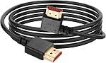 YACSEJAO 8K HDMI 2.1 Right Angle Cable 6.6FT 90 Degree 48Gbps High Speed HDMI Male to Male Cable for 4K@120Hz 8K@60Hz 2K@240Hz (Right Angle)