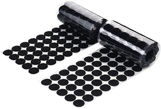LLPT Hook Loop Dots 600PCS (300 Pairs) Heavy Duty Adhesive 3/4” Diameter Very Strong Sticky Dot Coins Waterproof for Art Craft Classroom Office Home Deco Color Black (VDB300)