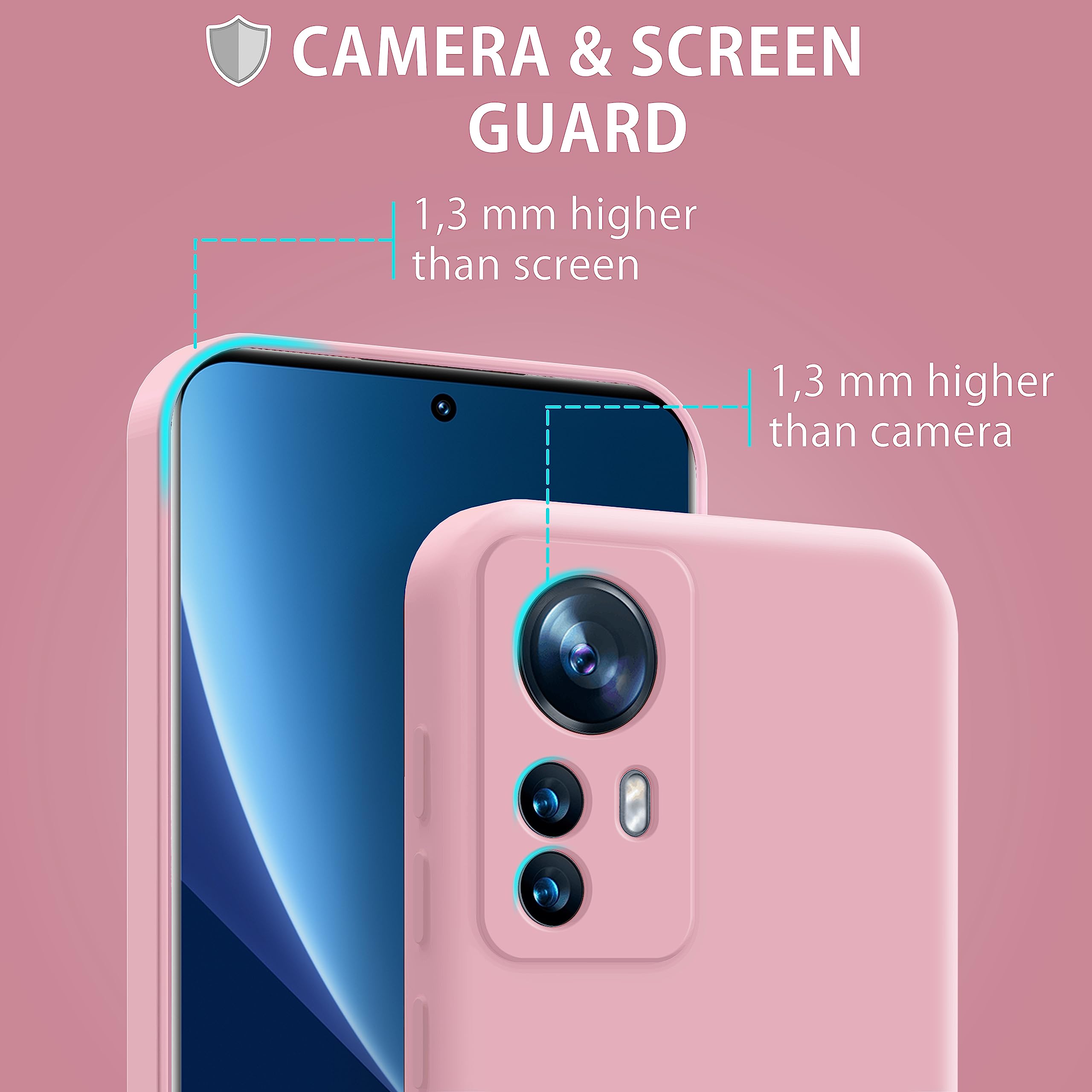 MyGadget Handyhülle Für Xiaomi 12/12x – Stoßfest, Mit Kameraschutz, Türkis