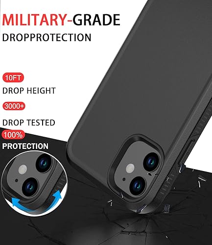 Miniatura 2 de Diverbox Funda para iPhone 12 a prueba de golpes a prueba de caídas Protector de pantalla de vidrio templado Funda de protección resistente para