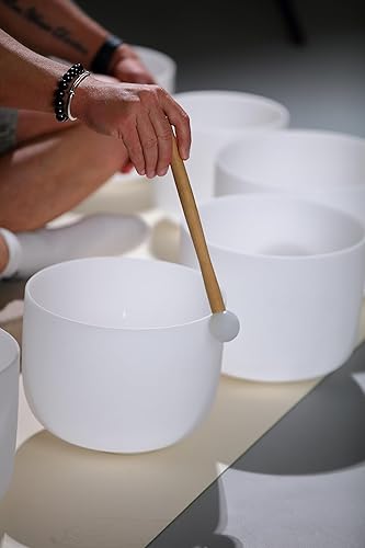 Miniatura 4 de TOPFUND F Note - Cuenco de cristal para cantar chakras de corazón de 10 pulgadas con estuche de transporte resistente y golpeador de gamuza