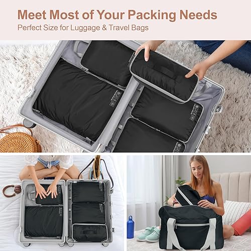 Vista 8 de Cambond Travel Underwear Organizer Bag - 4-in-1 Double Layer Lightweight Bra Organizer, Portable Expandable Compression Packing Cubes Travel Packing