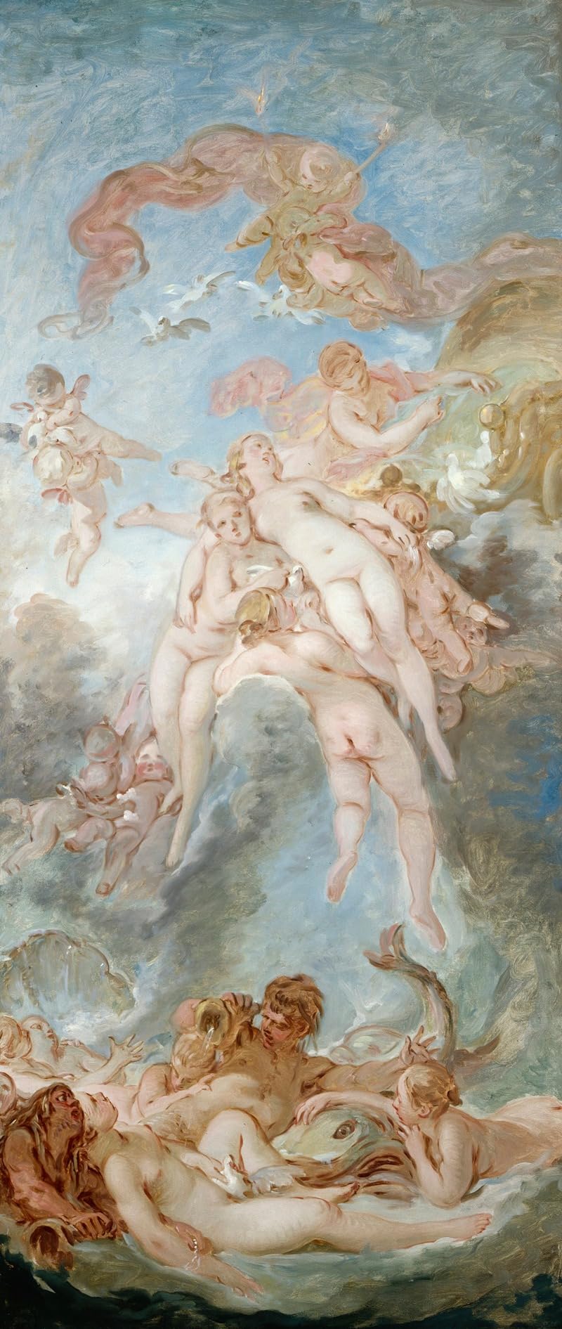 Narodziny Wenus (ok. 1765) plakat wydruk autorstwa François Boucher (24 x 36)