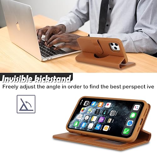 Miniatura 5 de Havaya Magsafe - Funda tipo cartera para iPhone 11 Pro Max, compatible con iPhone 11 Pro Max, con tarjetero y tarjetero para iPhone 11 Pro Max,