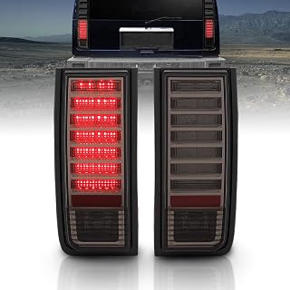 AmeriLite Smoke Replacement LED Tail Lights For Hummer H2 - Passenger and Driver Side