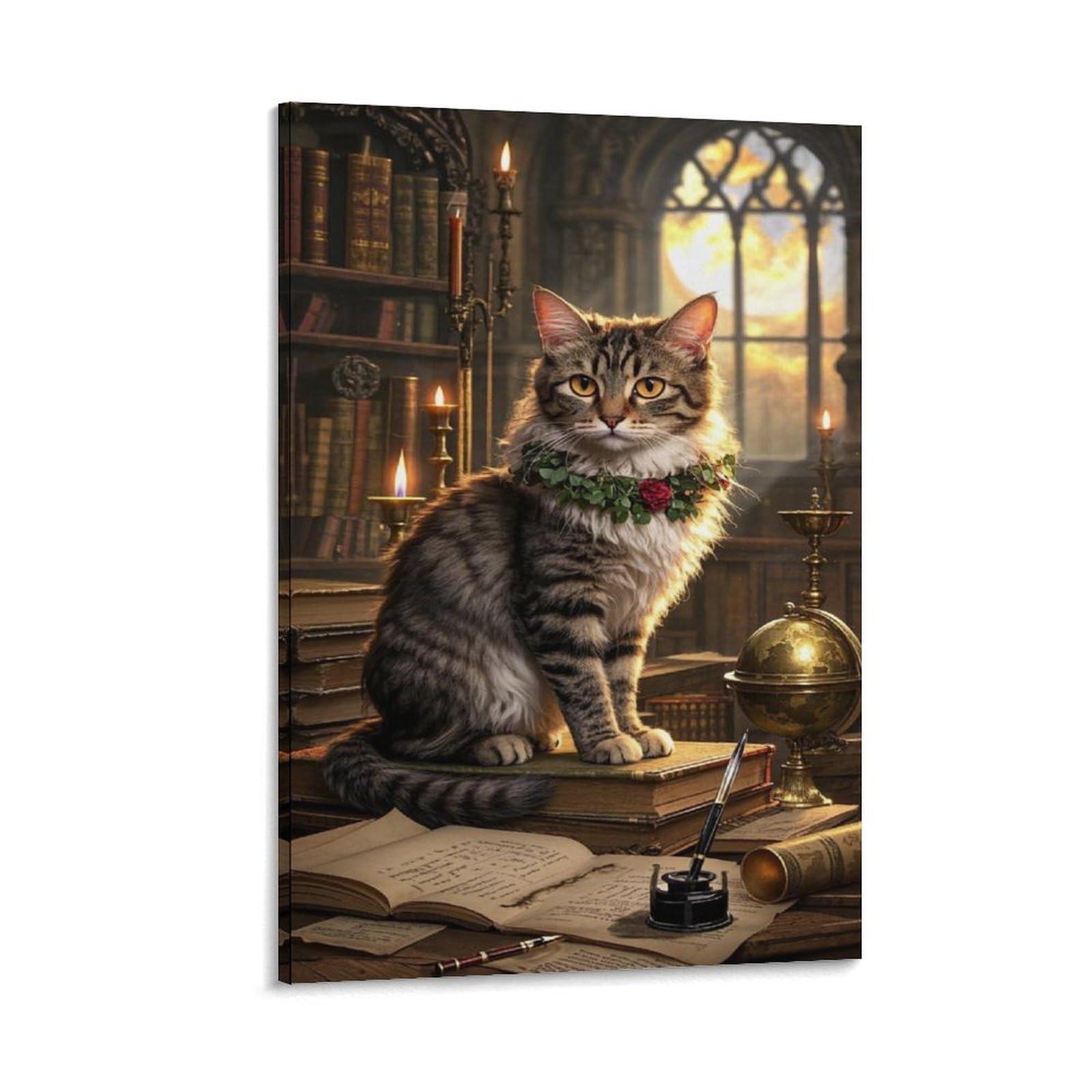 Peinture Devon Rex tableau chat decoration murale pour salon 30x45cm - 6