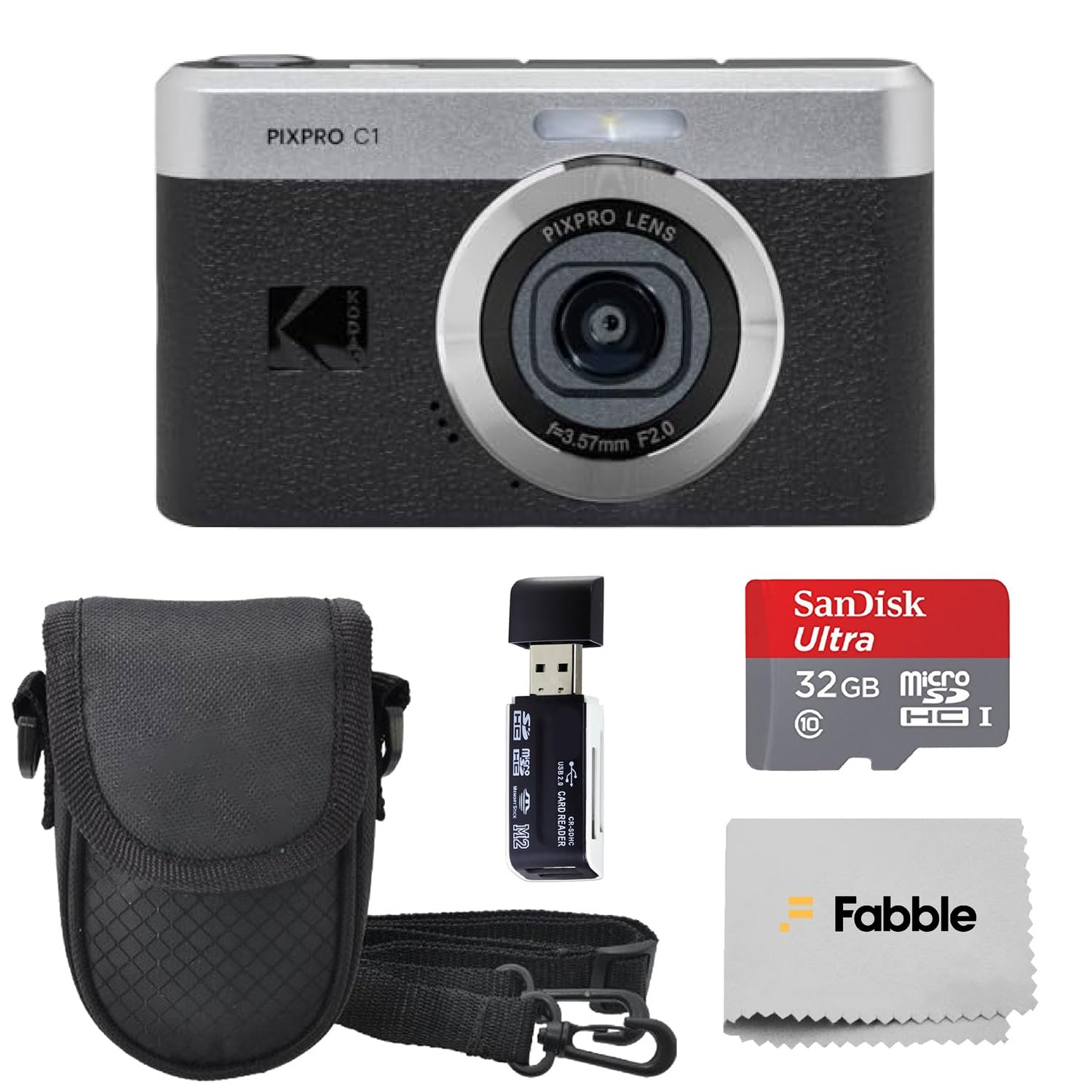 Amazon.com : Kodak PIXPRO C1 Compact Digital Camera (Black) Bundle 