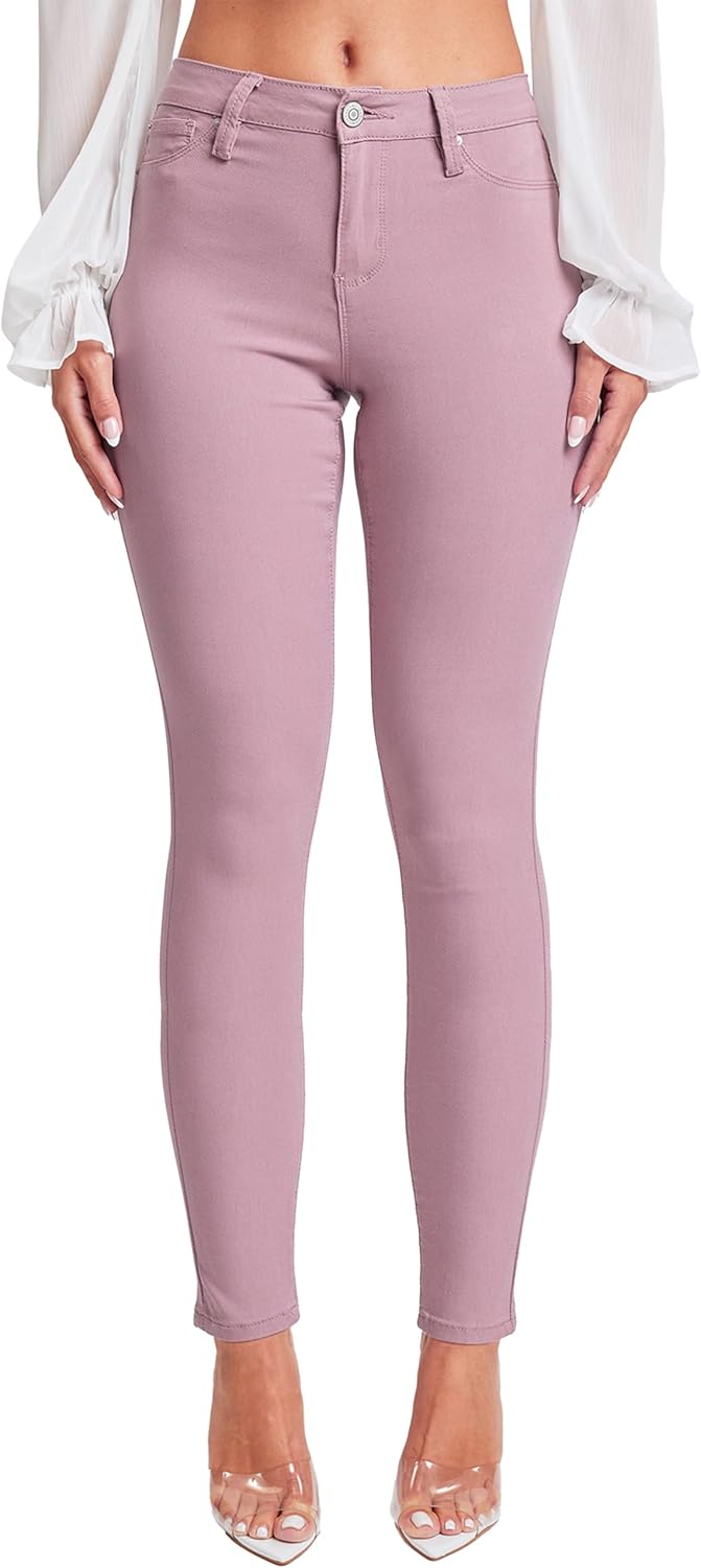 YMI Women's Hyperstretch Skinny Work Casual Mid-Rise Pants