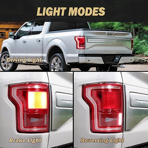 Miniatura 3 de Conjunto de luz trasera LED compatible con Ford F150 2015 2016 2017 lado izquierdo del conductor con punto ciego # HL3Z13405D (módulo no incluido)