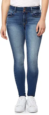 WallFlower Women's Flirty Curvy Skinny High Rise Insta Stretch Juniors Jeans (Standard and Plus)