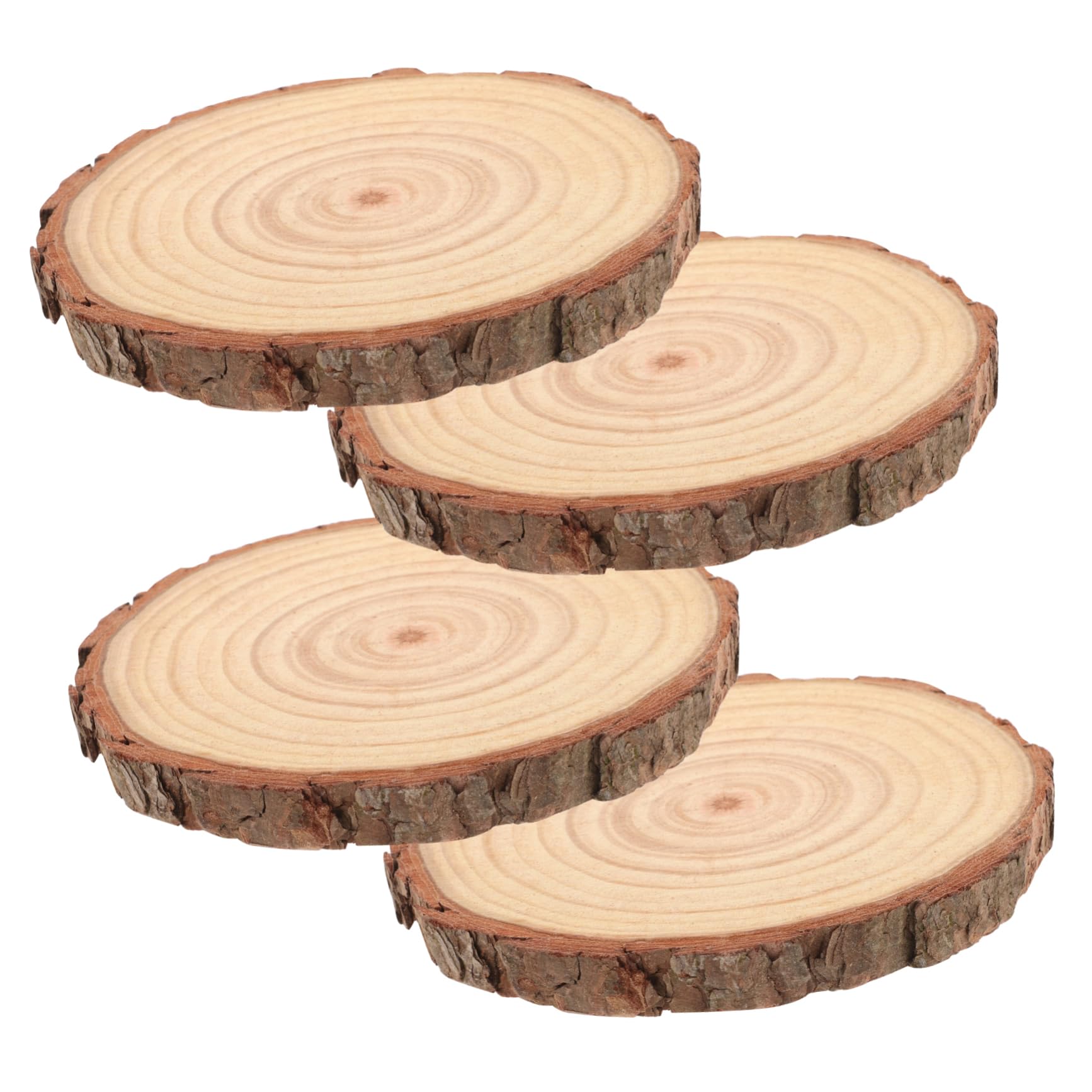 NUOBESTY 16stücke Unbehandelte Holzscheiben Runde Holzscheiben Für Bastelprojekte Für Hochzeiten Partys Und Dekorationen