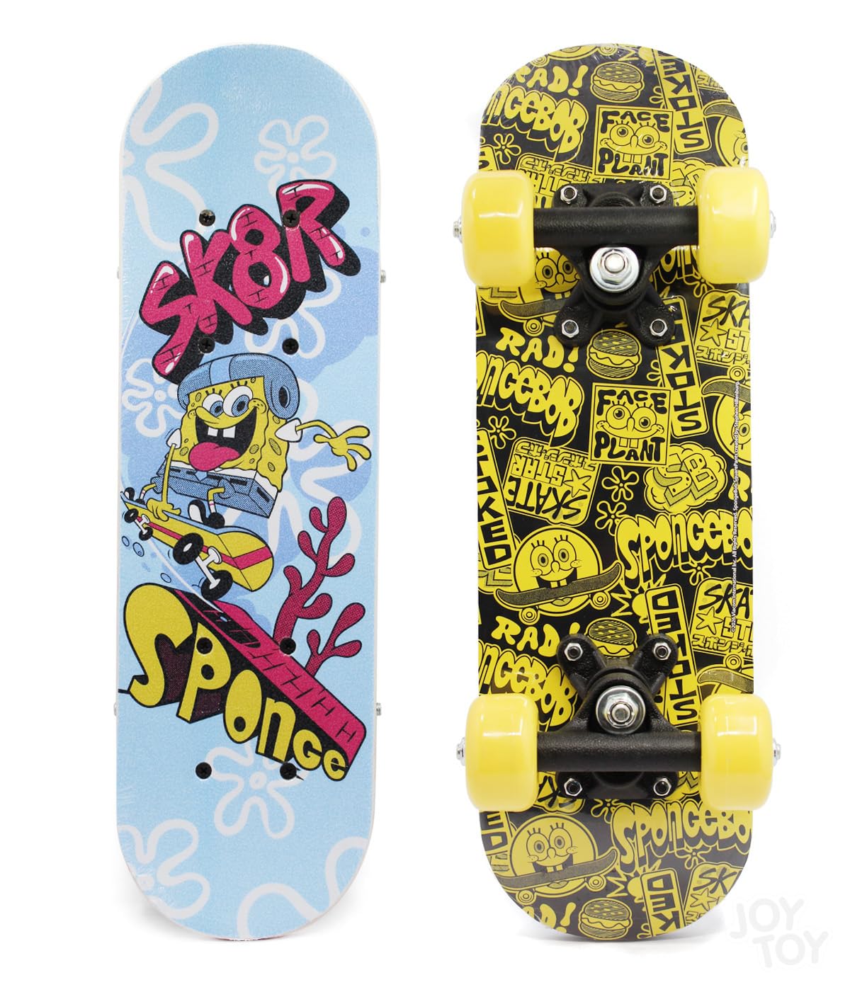 Joy Toy - SpongeBob SquarePants mini skateboard in legno - 43 x 12 x 8 cm