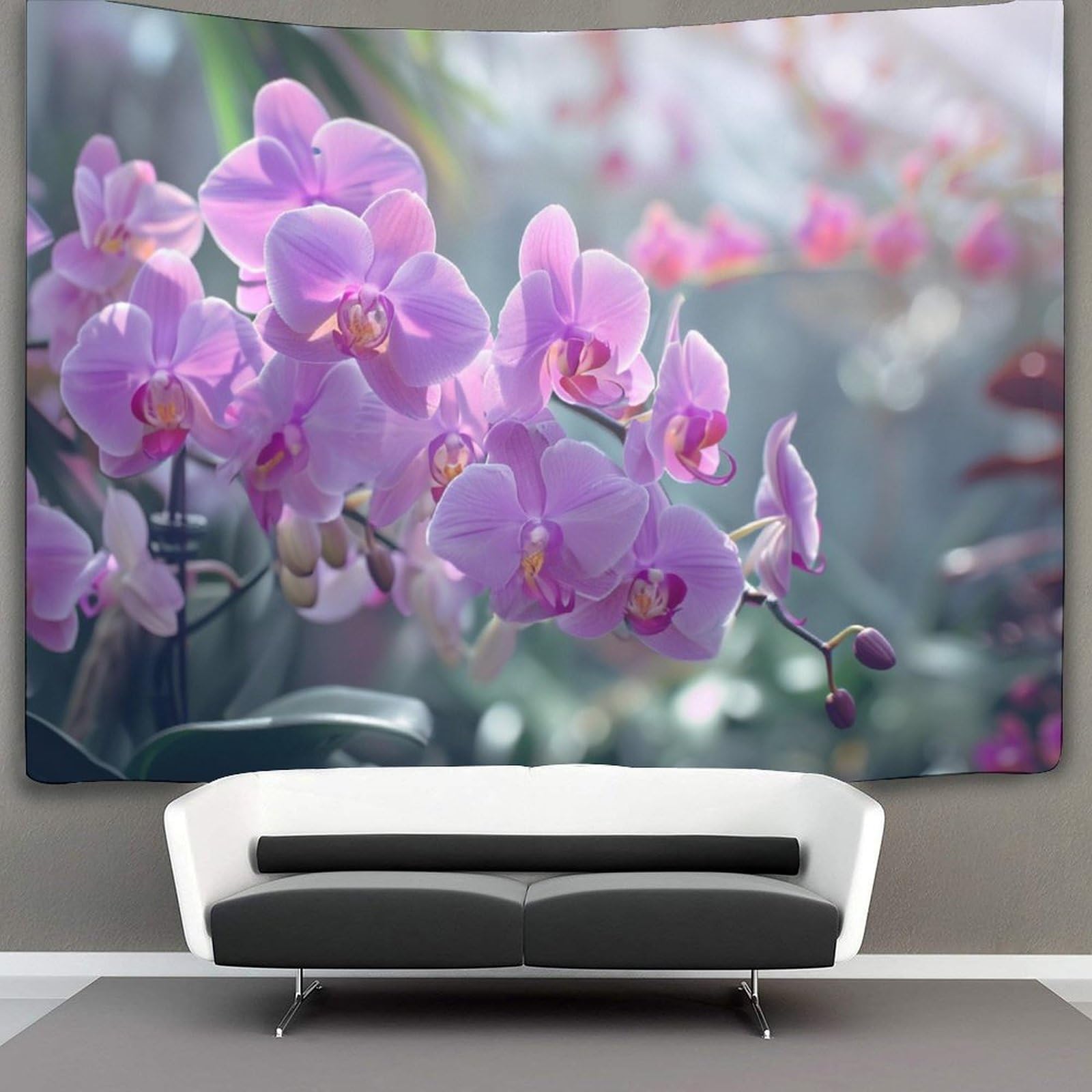 kaiyun Purple Orchid Tapestry Bedroom Aesthetic Indie Wall Room Decor Beautiful Flowers Wall Hanging,Wall Art 70cmx100cm