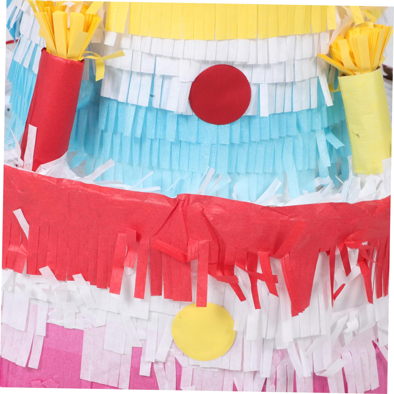 Toyvian Piñata de Pastel de Cumpleaños Grande Tonos Pastel para Fiestas Infantiles y Decoraciones de Cumpleaños Mexicanas Divertido Dulces y Confeti para Fiestas de Verano